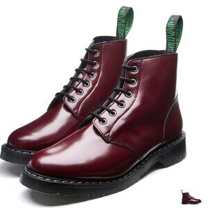 Solovair Merlot Vegan 6 Eye Astronaut Boot, Merlot, Size US 12.5